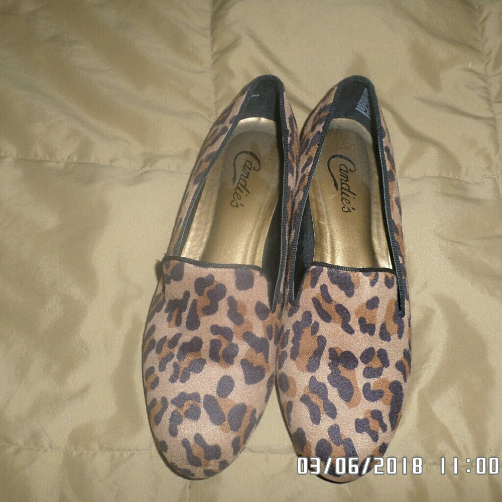 Candies leopard loafer slides size 7